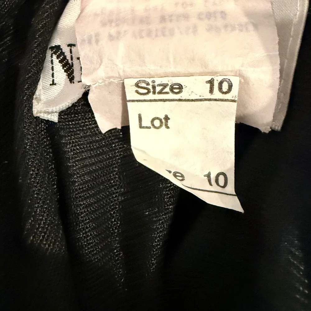 Nicole Studio New York VTG Navy Blue Portrait Collar Dress Size 10 Made in USA